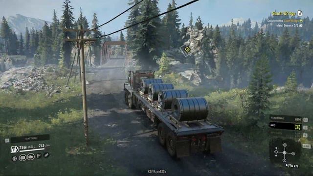 Snowrunner - Wisconsin, Grainwoods River - Western Star 6400 Twinsteer in action (Part 1) смотреть онлайн