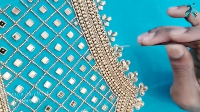 Elbow hand checked beads work || Sophiya Aari Work in Virudhunagar || Madurai смотреть онлайн