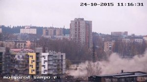 Подрыв трубы котельной Онежского тракторного завода