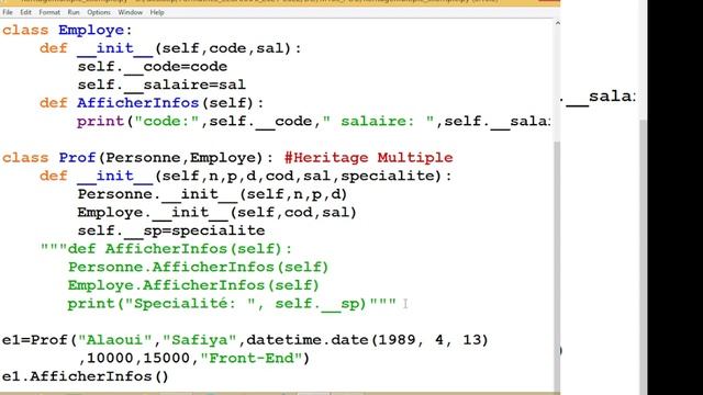 POO en python : Héritage Multiple смотреть онлайн