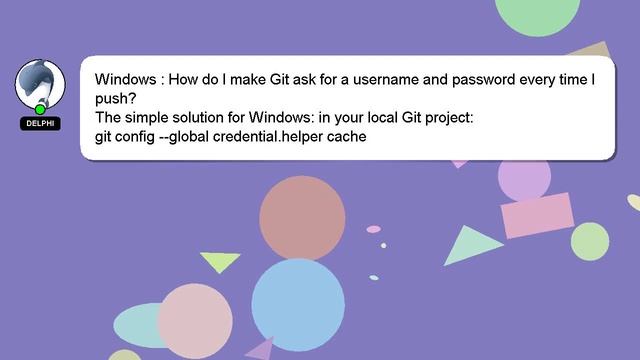 Windows : How do I make Git ask for a username and password every time I push? смотреть онлайн