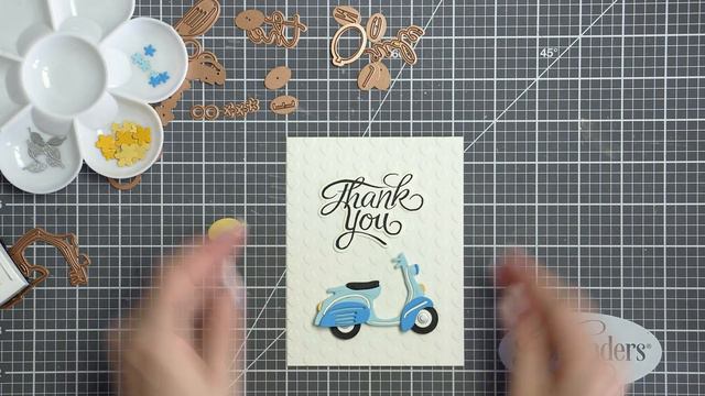 Spellbinders May 2019 Small Die Of The Month – Die Cut Vespa Card - Easy Handmade Cards