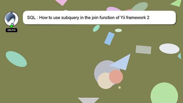SQL : How to use subquery in the join function of Yii framework 2 ActiveRecord? смотреть онлайн