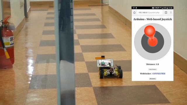 Distance Measurement Vehicle via Websocket with PHPoC WiFi Shield for Arduino смотреть онлайн