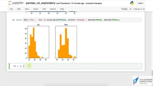 การสร้างกราฟด้วย pandas: การสร้างฮีสโตแกรม (histogram) และ density plot смотреть онлайн