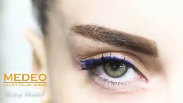Цветные линзы Medeo Ring Hazel на карих глазах. смотреть онлайн