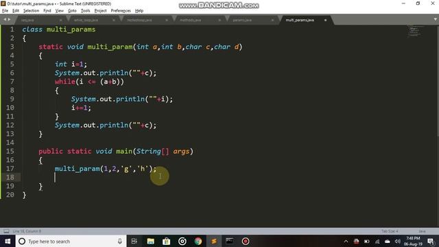 12) Methods in Java (Multiple Parameters) смотреть онлайн