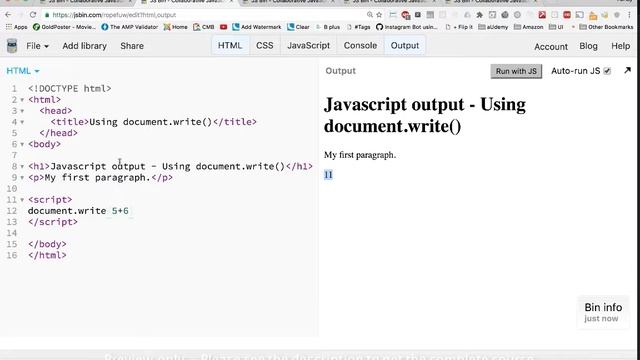 #4 - Javascript Tutorial for Beginners - How to see the Output? смотреть онлайн