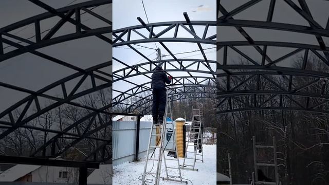 Навес для машины 6*6 | Навесы из поликарбоната Спецкаркас