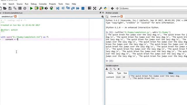 Reading text file in Python смотреть онлайн