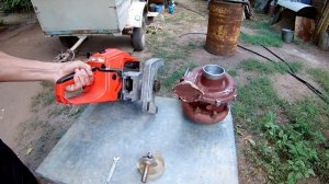 ТУРБО-НАСАДКА ВОДОМЁТ НА БЕНЗОПИЛУ! САМОДЕЛЬНЫЙ ЛОДОЧНЫЙ МОТОР!