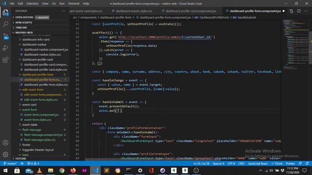 How to make an Update request using axios to Mongo DB in React js смотреть онлайн