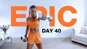 Caroline Girvan - Day 40 of EPIC _ 30 Min BURNNNNNN HIIT WORKOUT with Dumbbells [NO JUMPING]