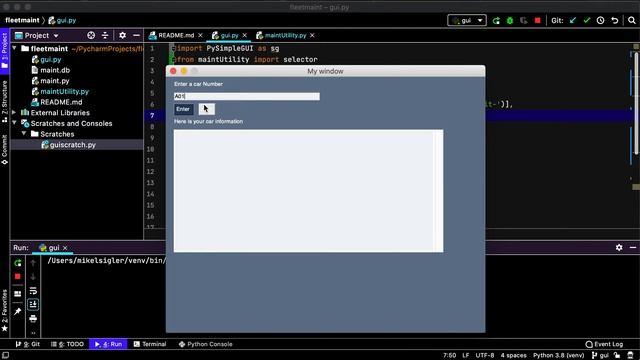 Python Fleet Maintenance Program GUI смотреть онлайн