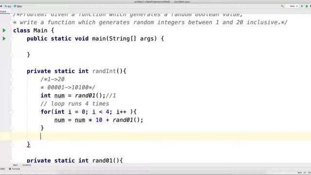 Google Interview Question: Random Integer Generator using Random Boolean Generator смотреть онлайн