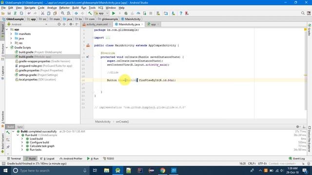 how to use Glide library to download image and show in ImageView in android studio | Hindi смотреть онлайн