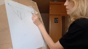 Построение куба и пирамиды в перспективе