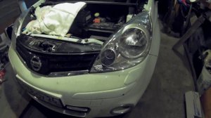 Замена фары ниссан ноут