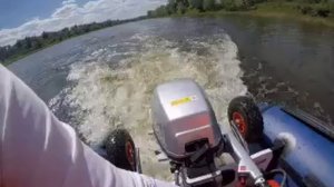 Лодочный мотор Honda 5 л. с. На ходу первые минуты экспл.