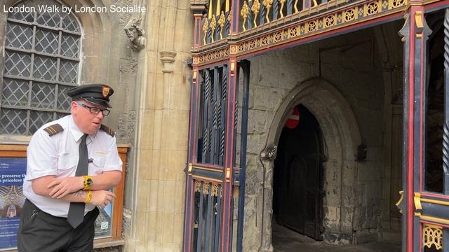 London Walking Tour, Westminster Abbey, Dean's Yard, Parliament Square. 4K HDR