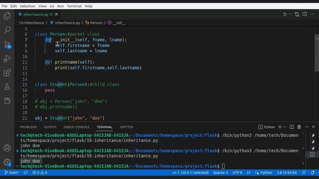 Learn Inheritance In Python | OOPS In Python | For Beginners | Web Development Lecture - 19 смотреть онлайн