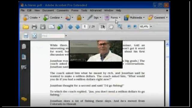 Как вставить видео в pdf смотреть онлайн