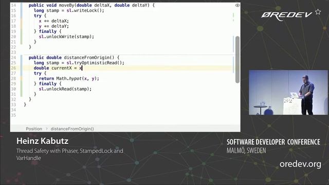Heinz Kabutz - Thread Safety with Phaser, StampedLock and VarHandle | Øredev 2018 смотреть онлайн