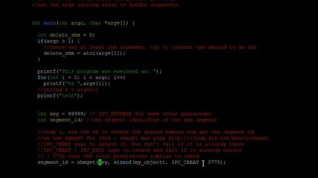 Shared Memory Creation - shmget смотреть онлайн