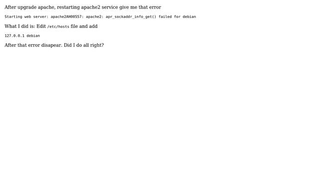 apache2: apr_sockaddr_info_get() failed for смотреть онлайн
