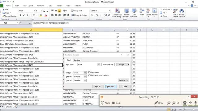 excel filter find replace goto part 7 in hindi смотреть онлайн
