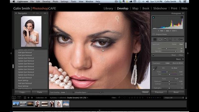 How to retouch a portrait in Lightroom tutorial смотреть онлайн