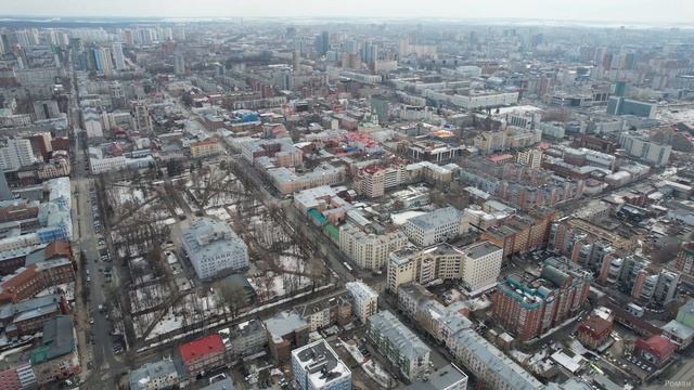 Причалы речного вокзала, новое здание Пермской художественной галереи. г. Пермь. Апрель 2022 смотреть онлайн