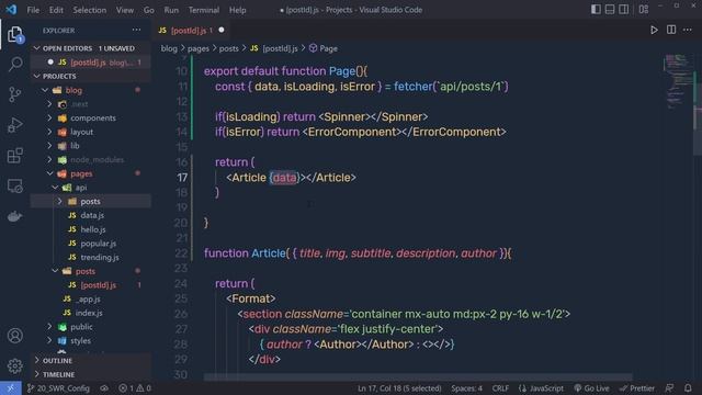 Next.js Blog Application with Tailwind CSS - For Beginners [#22] - SWR смотреть онлайн
