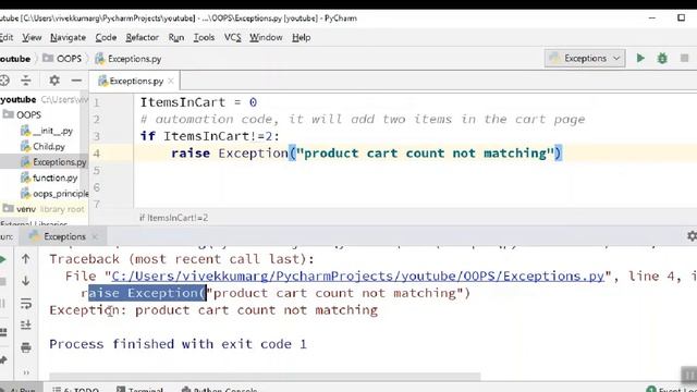 How to raise exception in Python ? смотреть онлайн
