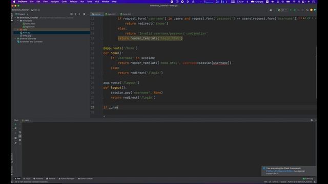 Flask Python Full Tutorial - Creating a Login Authentication system смотреть онлайн