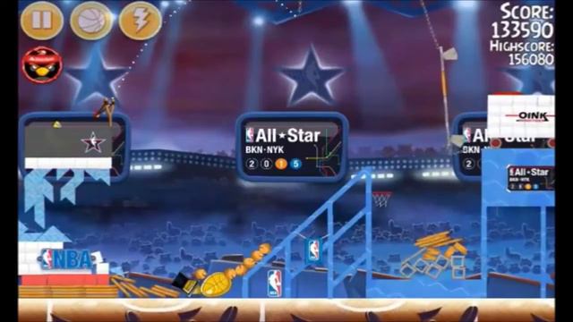 Angry Birds Seasons NBA All Star HAM Dunk 4 9 Walkthrough Guide 3 Stars смотреть онлайн