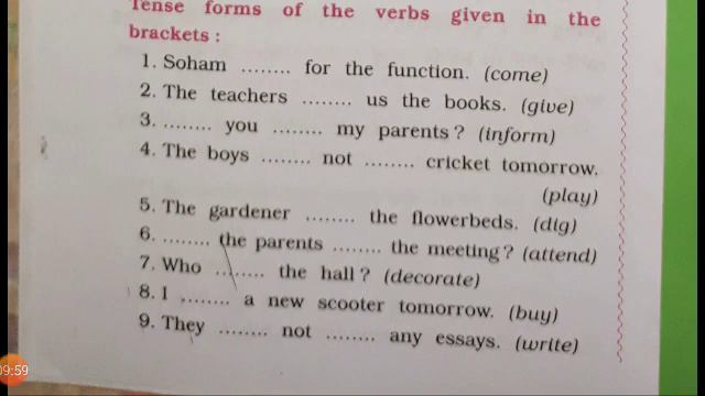 Std.9 Eng. Simple Tenses~Vikas Gra. Ex.~2 Part~1 смотреть онлайн