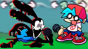 Зараженный Кролик Освальд против Бойфренда во Friday Night Funkin' Vs Corrupted Oswald