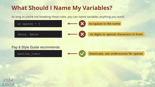 E3 TRY PYTHON: Using Variables | VIEH GROUP смотреть онлайн