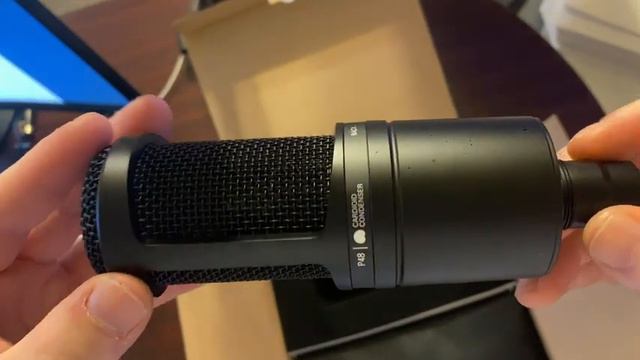 Audio-Technica AT2020 Cardioid Condenser Studio XLR Microphone, Ideal for Project/Home Studio Appli смотреть онлайн
