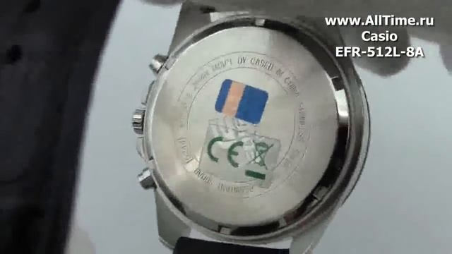 Обзор. Мужские японские наручные часы Casio Edifice EFR-512L-8A смотреть онлайн