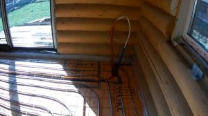 Водяной теплый пол в бревенчатом доме