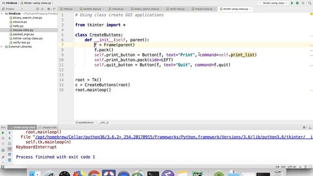 Python GUI: creating GUI application using class in Hindi смотреть онлайн