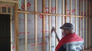 Утепление эковатой каркасных стен задувкой под пароизоляцию. Часть 2