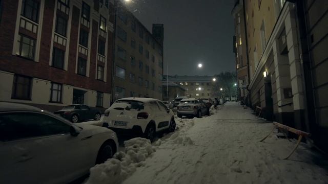 Winter Evening Walk In Etu-Töölö, Helsinki Finland ( 8 February 2022 )