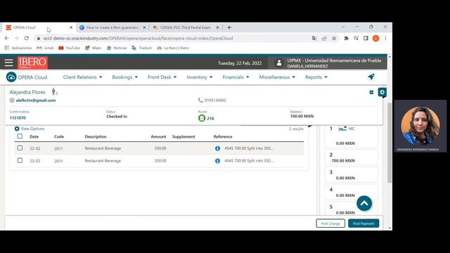 Exercise 5. Post charge, divide charge, adjust charge, reflect payment in OPERA. смотреть онлайн