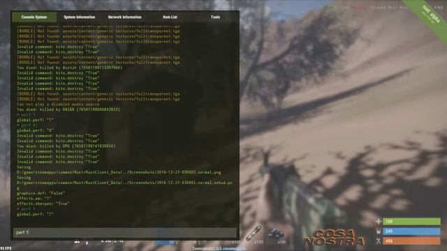 Команда для включения fps в Rust. смотреть онлайн