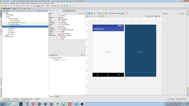 Android Studio. Создание приложения Hello World смотреть онлайн