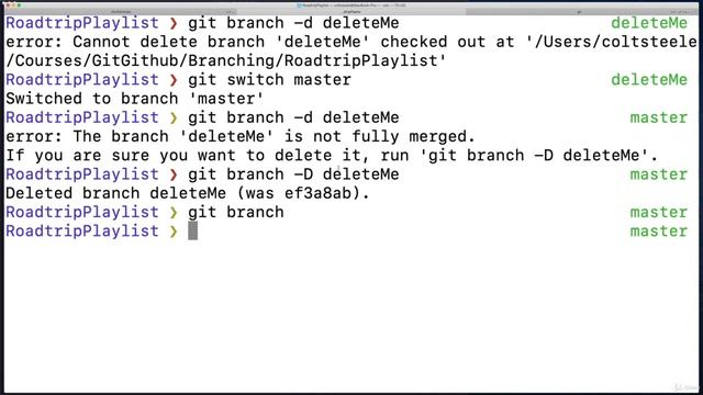 Deleting & Renaming Branches смотреть онлайн