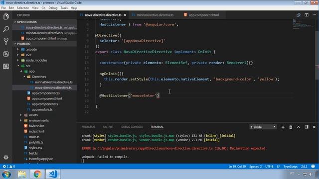 Angular #047 - Detetar eventos em Directives com HostListener смотреть онлайн
